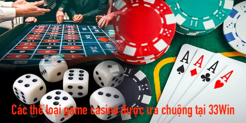 Các thể loại game hấp dẫn được ưa chuộng tại 33Win